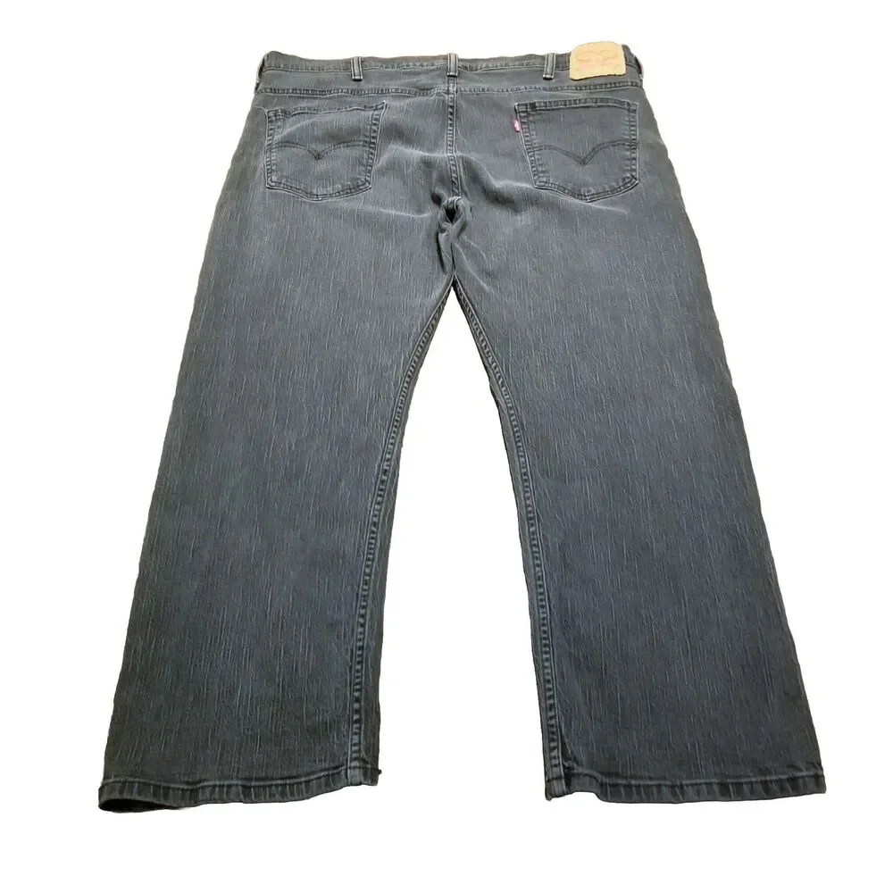 Levi's 569 Jeans Men's Size 42x30 Gray Loose Straight Fit Stretch Denim (41x28)